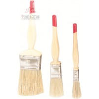 High Quality Wooden Handle and Red End Bristles Paint Brush