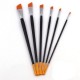 6 pcs Artist Painting Brush Set Wood Handles Paint Brushes Art Materials Supplies For Gouache Watercolor Paint Oil Painting