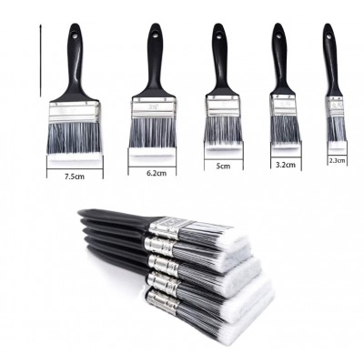 Paint Brush Set 5pcs Decorating Brushes For Furniture Wall Painting With Pp Handles